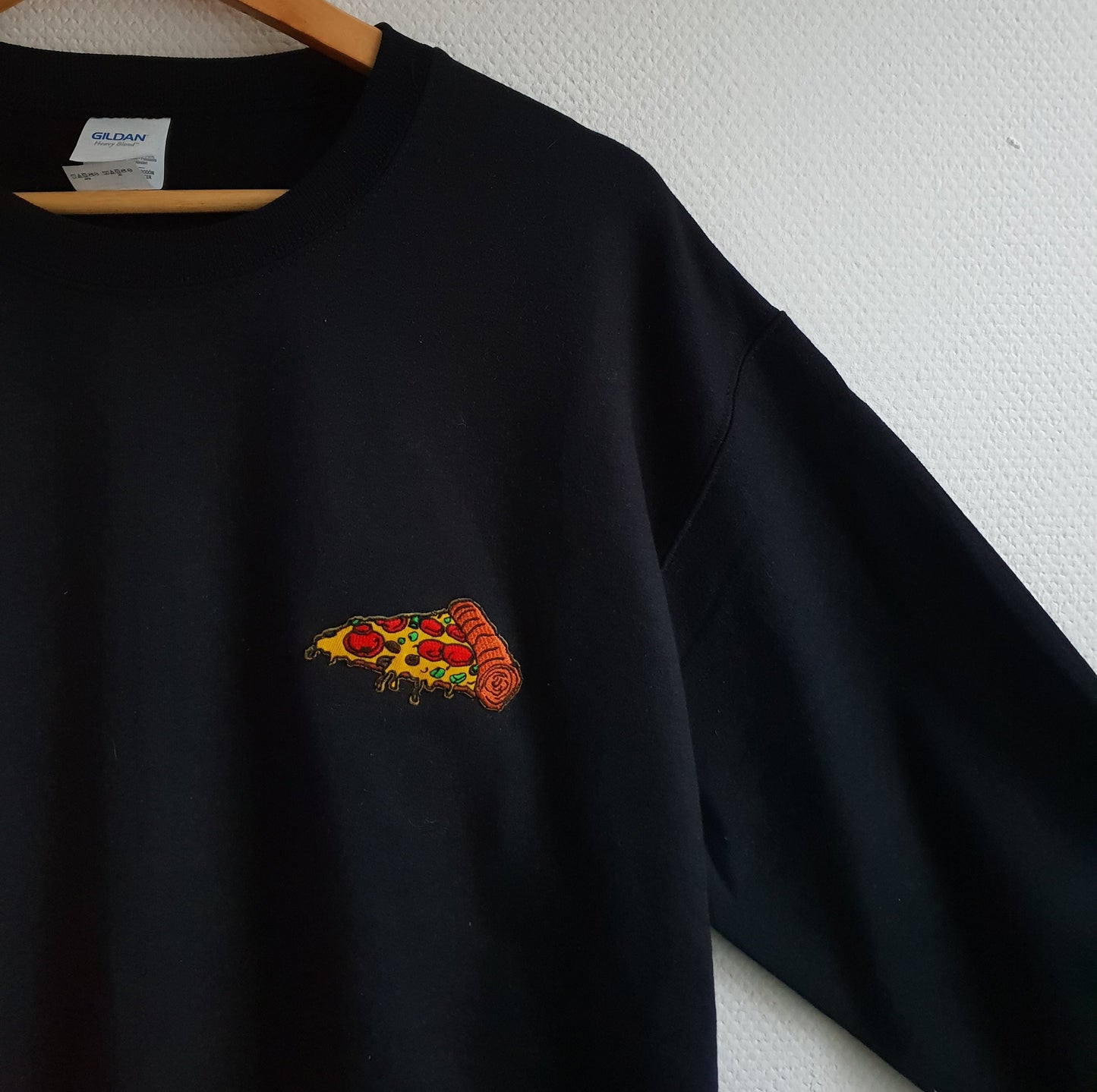 Cozy Pizza Patch Sweater - Spacy Shirts