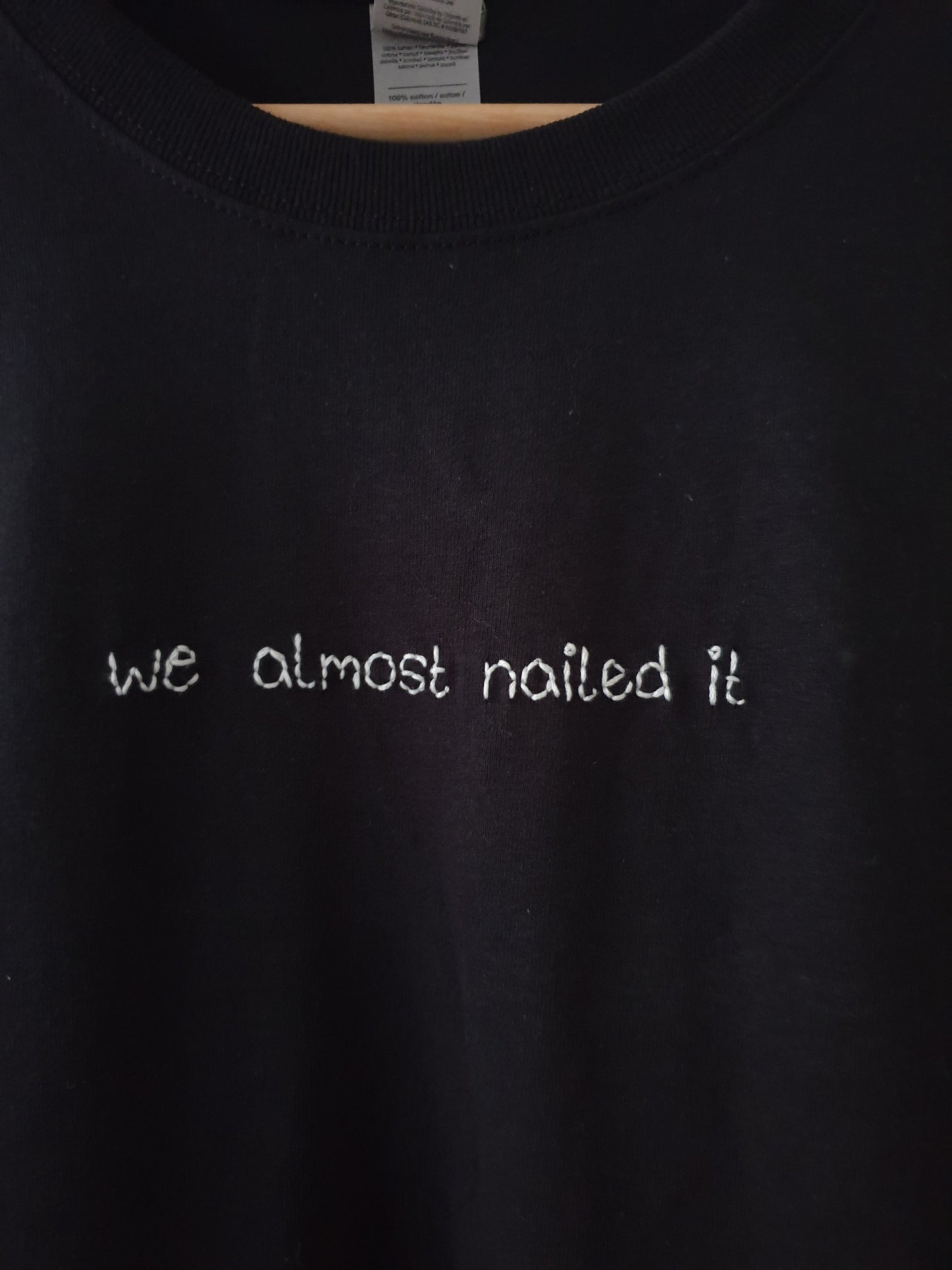 Hand Embroidered Text Shirt