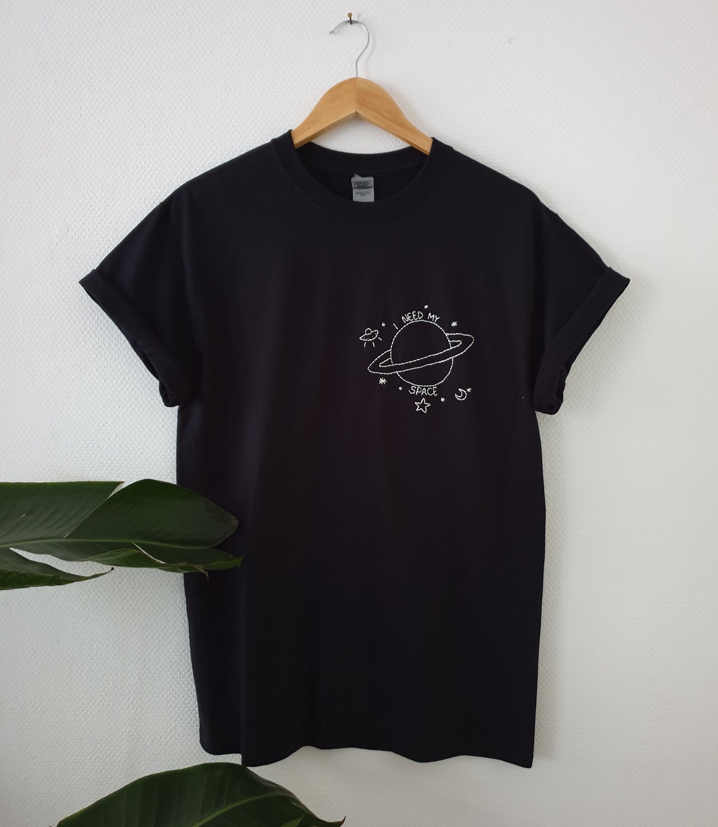 Hand Embroidered Space Shirt
