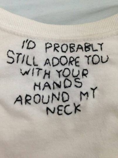 Hand Embroidered Lyrics Shirt - Spacy Shirts