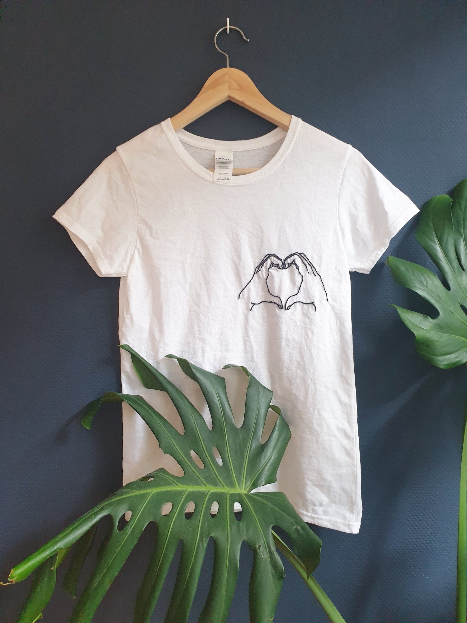 Hand Embroidered Heart Shirt -  Spacy Shirts