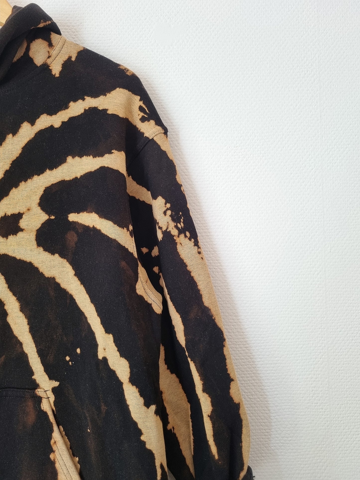 Hand Designed Bleach Spiral Tie-Dye Hoodie