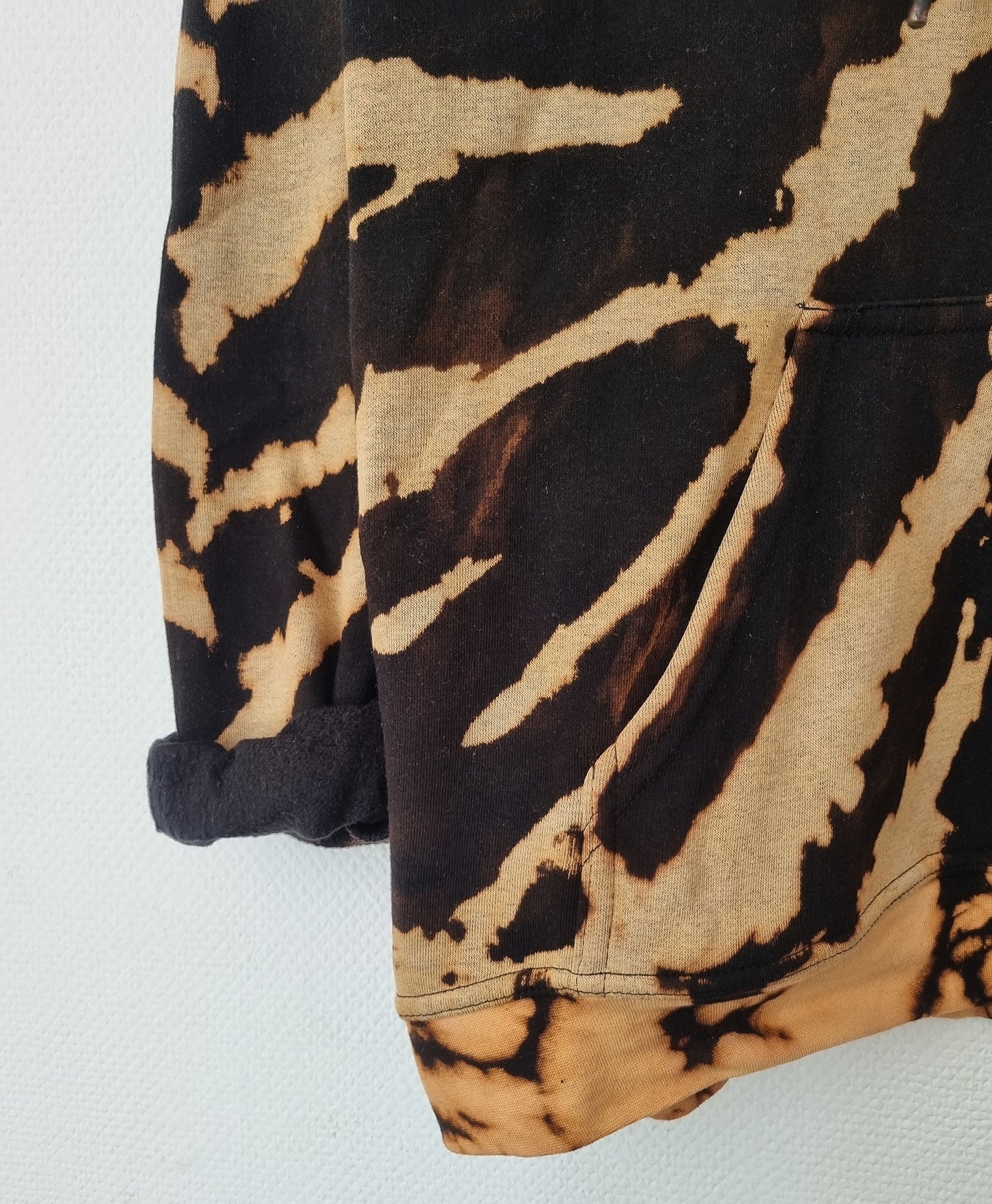 Hand Designed Bleach Spiral Tie-Dye Hoodie