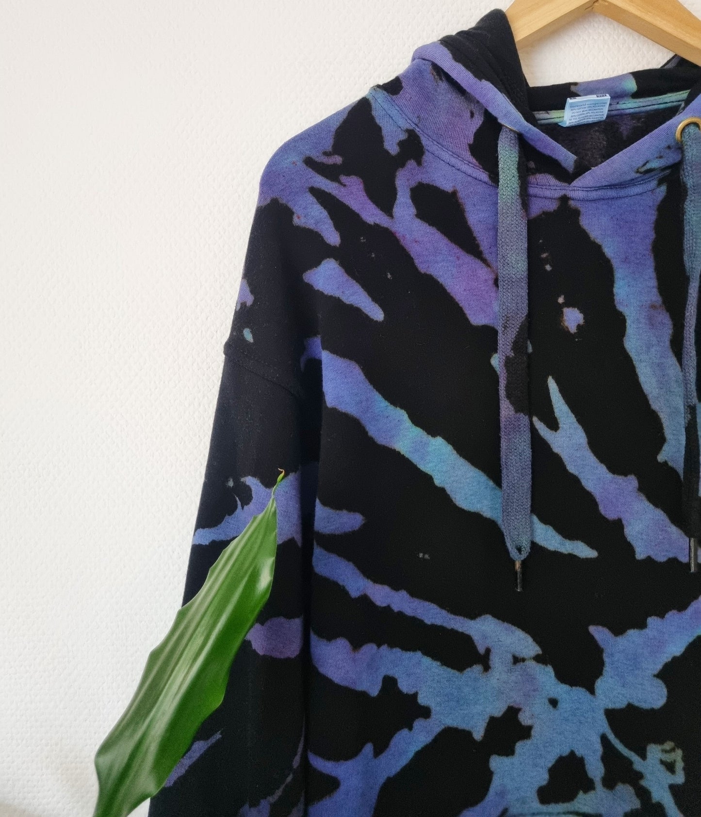 Hand Designed Reverse Ocean Blue Tie-Dye Hoodie