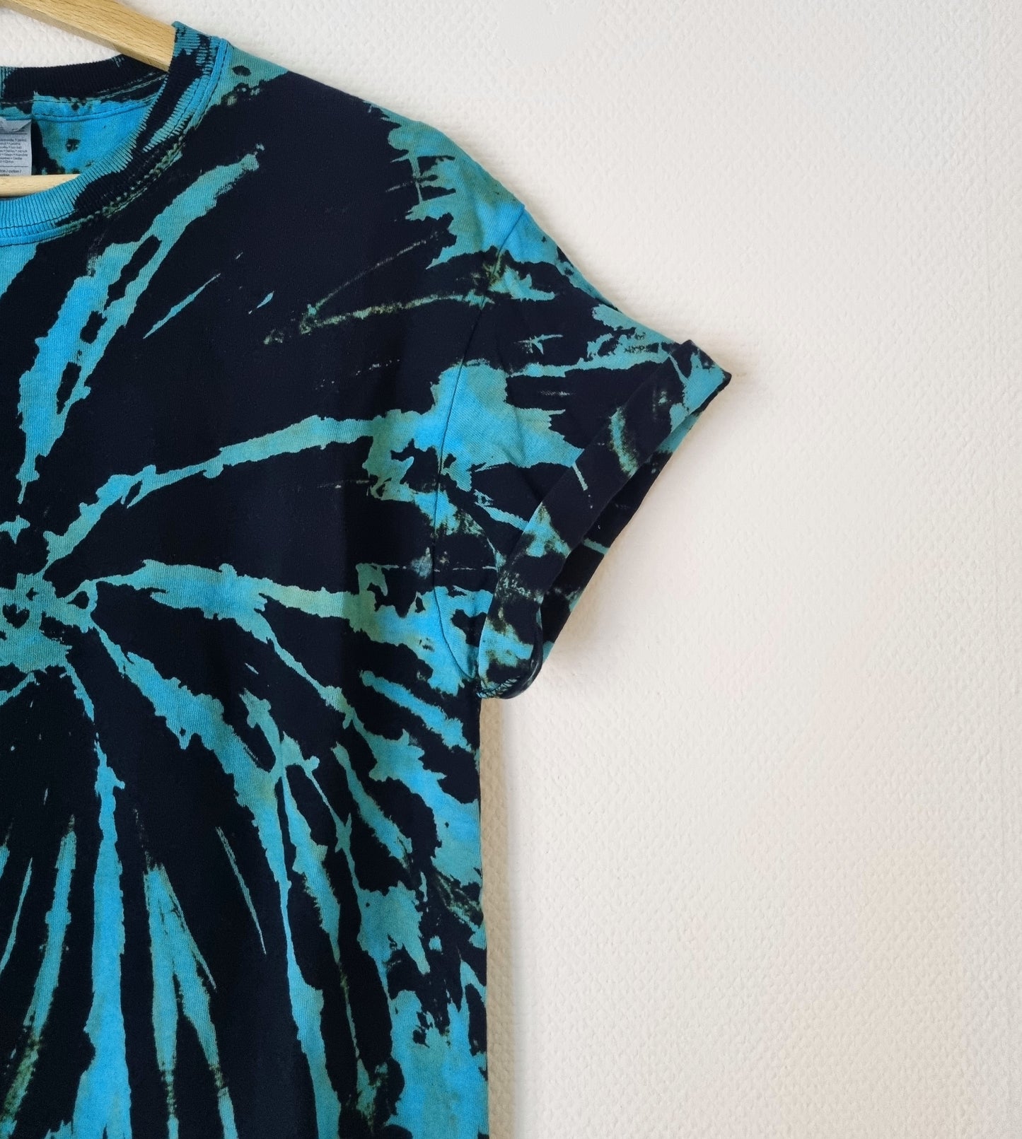 Hand Designed Aqua Blue Tie-Dye Shirt
