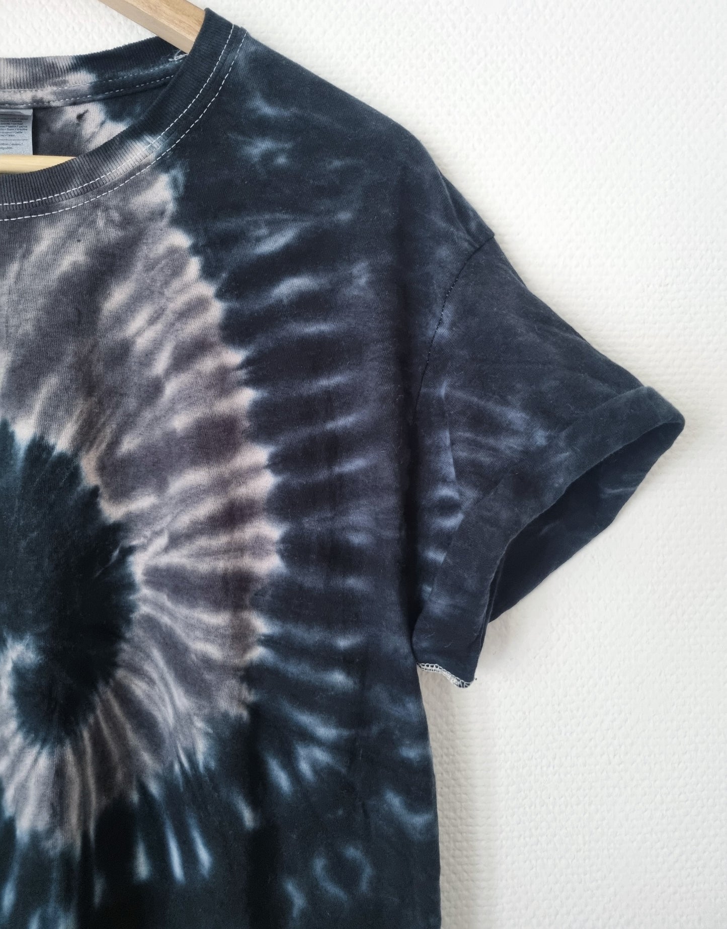 Hand Designed Black Gray Tie-Dye Shirt