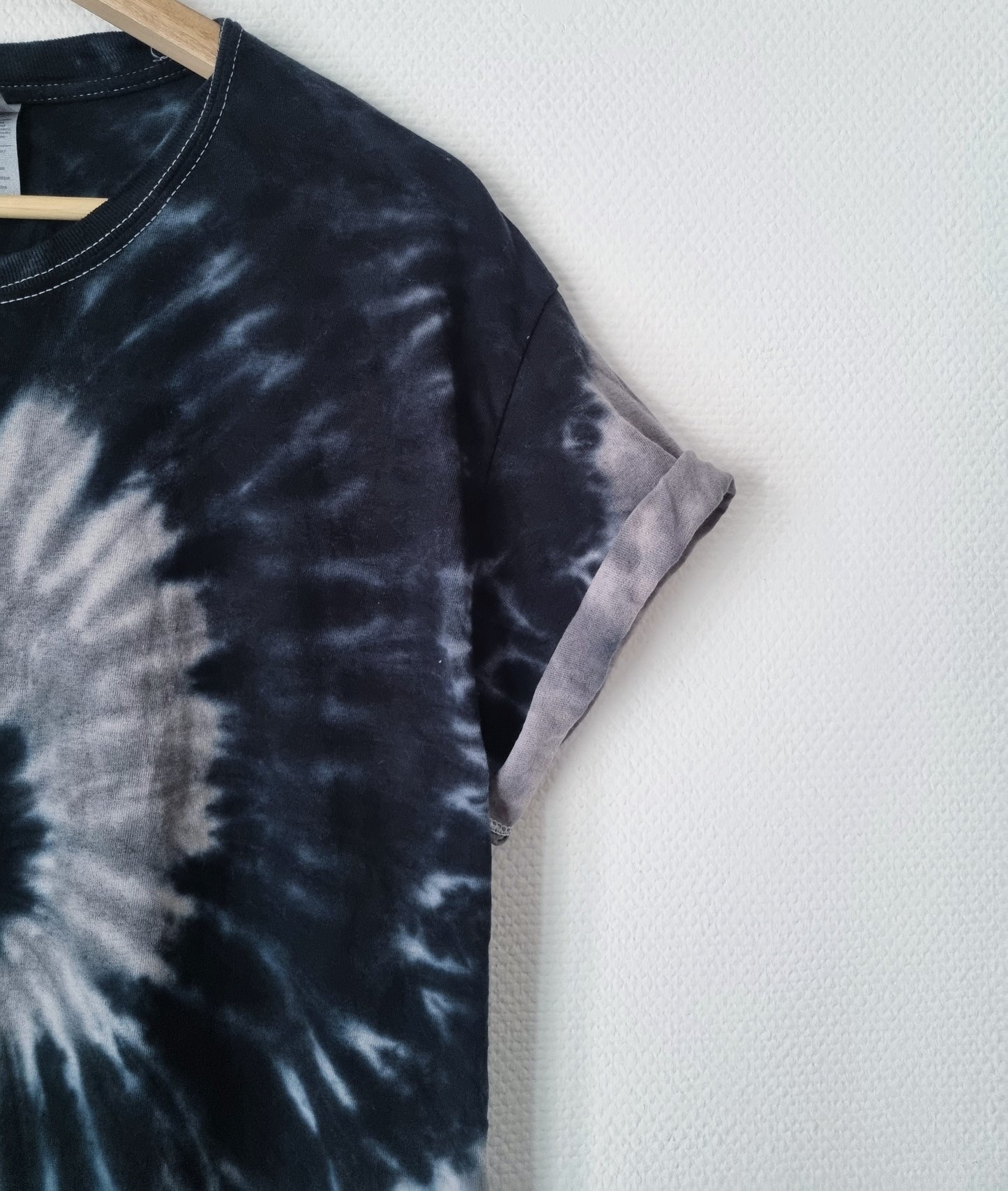 Hand Designed Black Light Gray Tie-Dye Shirt