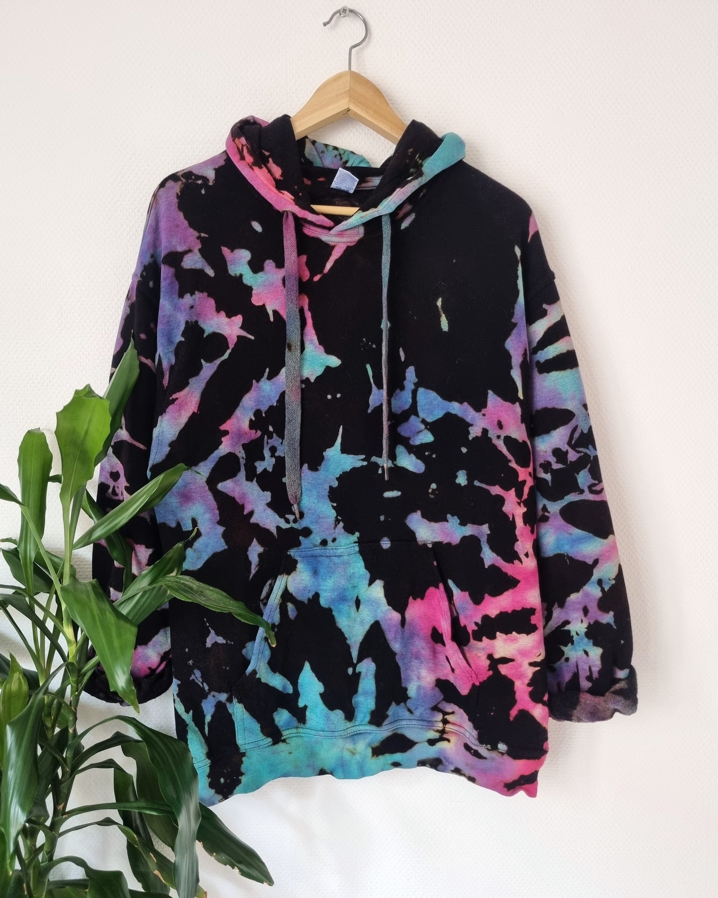 Hand Designed Reverse Galaxy Tie-Dye Hoodie