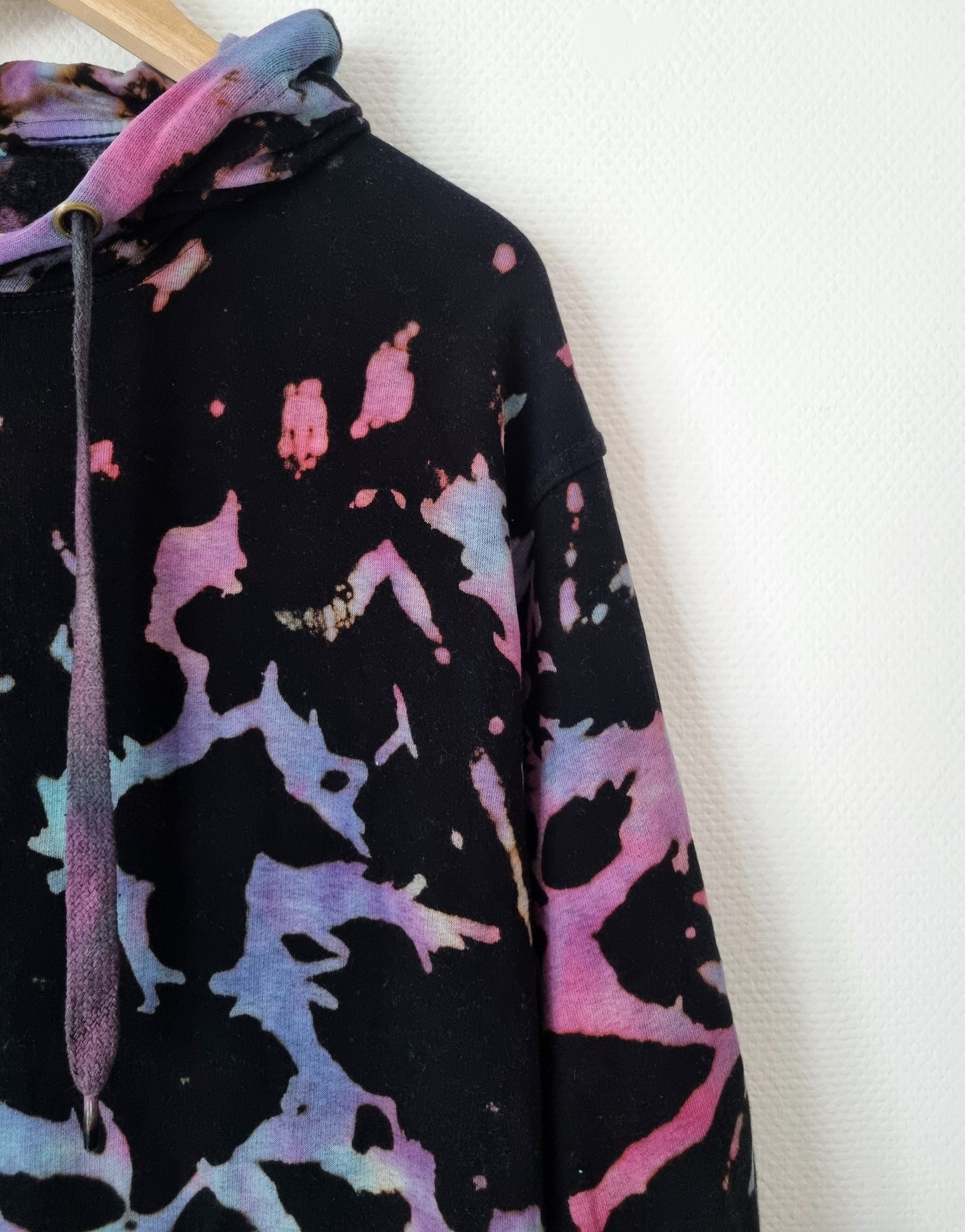 Hand Designed Reverse Nebula Galaxy Tie-Dye Hoodie