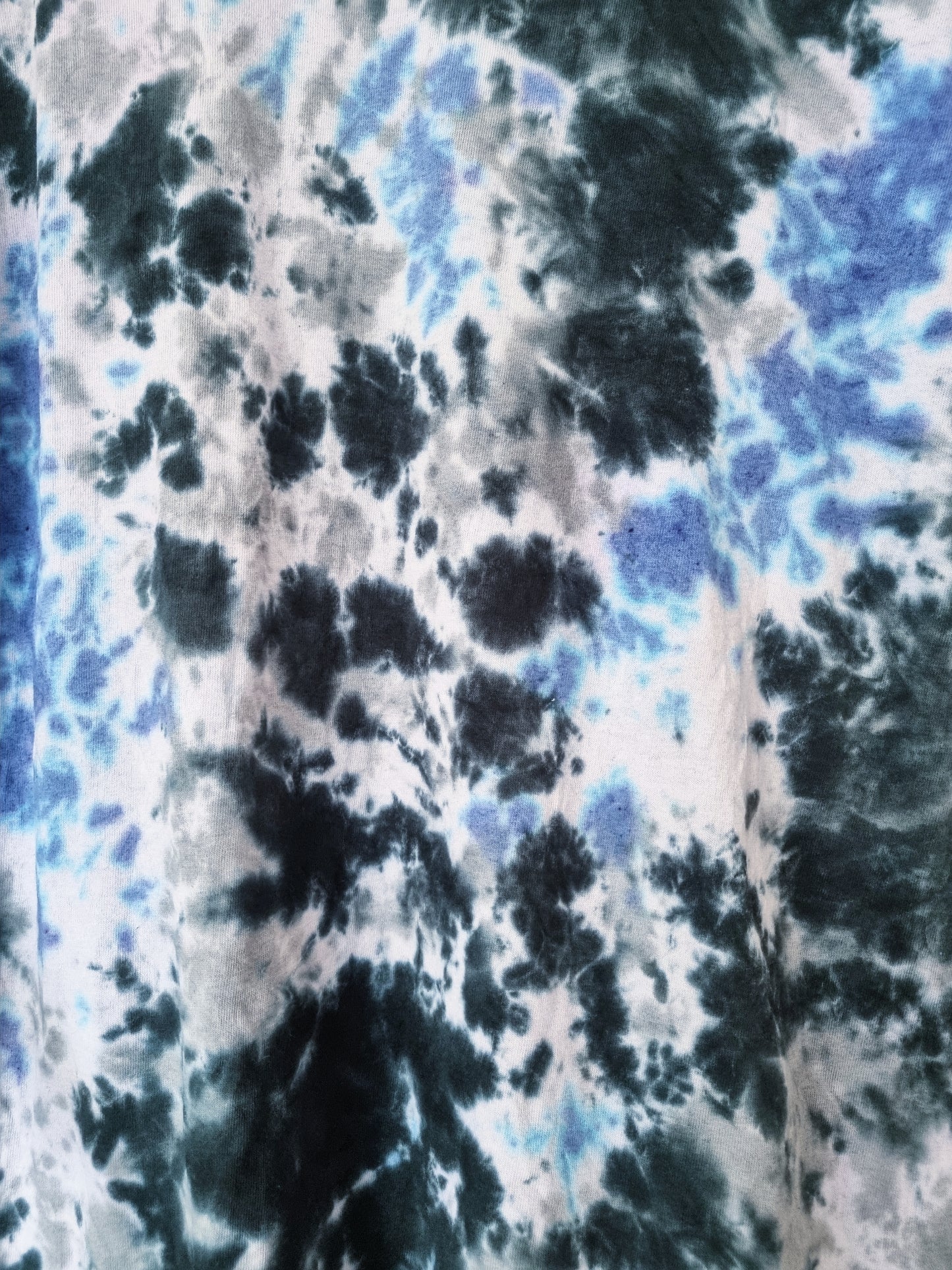Hand Designed Dark Blue Gray Galaxy Tie-Dye Shirt