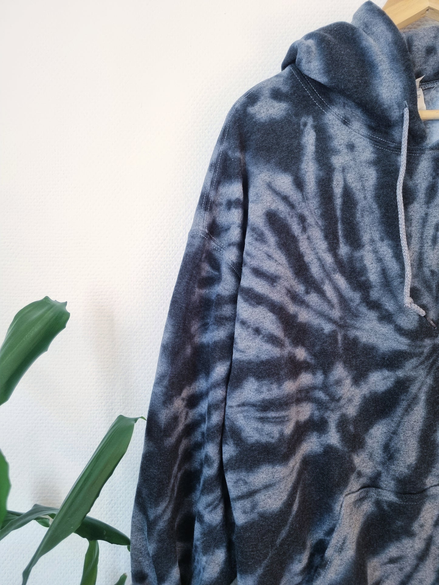 Hand Designed Darkness Spiral Tie-Dye Hoodie