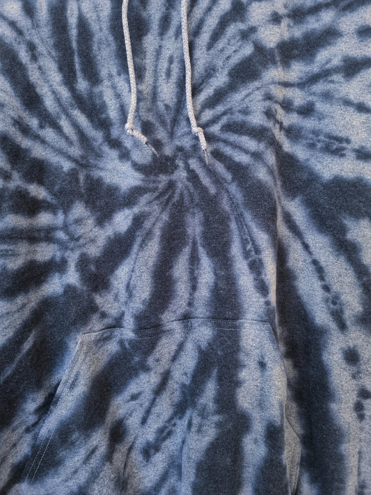 Hand Designed Darkness Spiral Tie-Dye Hoodie