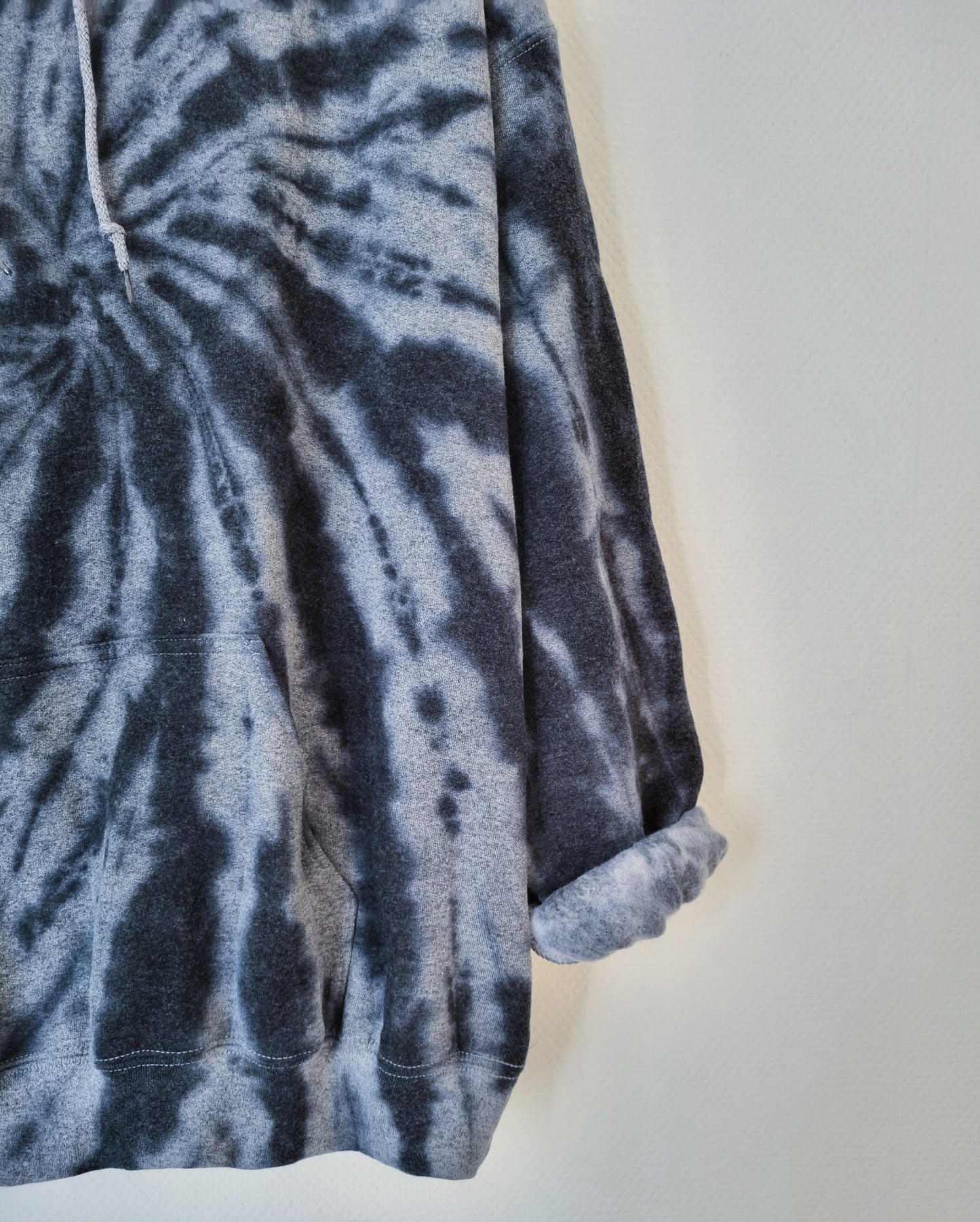 Hand Designed Darkness Spiral Tie-Dye Hoodie