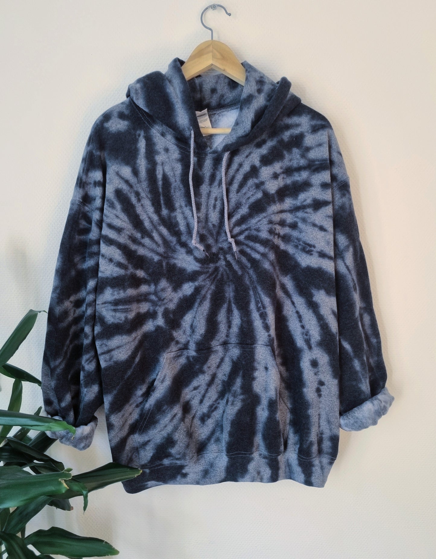 Hand Designed Darkness Spiral Tie-Dye Hoodie