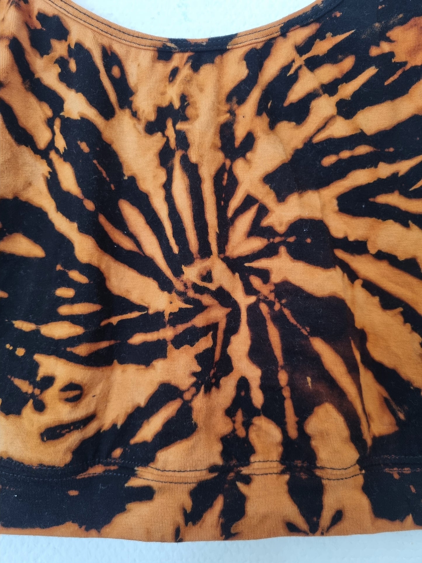 Hand Designed Fitted Bleach Tie-Dye Camisole Top