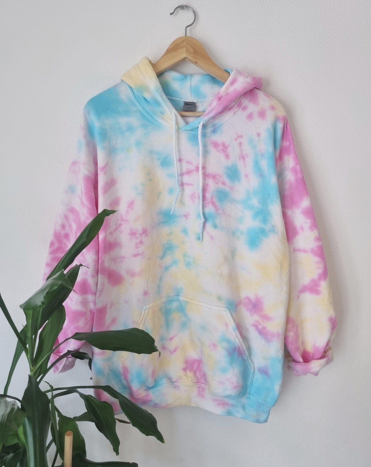 Hand Designed Pastel Galaxy Tie-Dye Hoodie