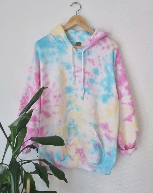 Hand Designed Pastel Galaxy Tie-Dye Hoodie
