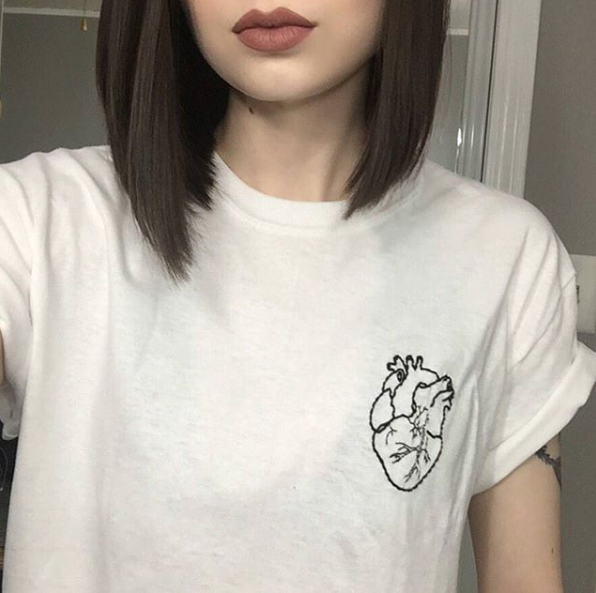Hand Embroidered Anatomic Heart Shirt -  Spacy Shirts