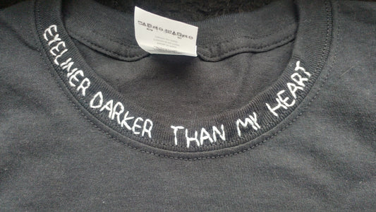 Hand Embroidered Eyeliner Neckline Shirt - Spacy Shirts