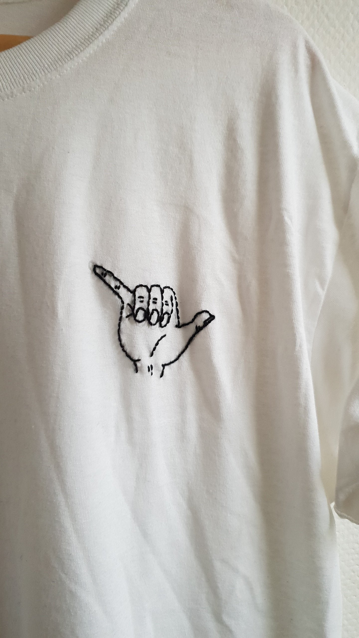 Hand Embroidered Shaka Surfer Hand Shirt -  Spacy Shirts