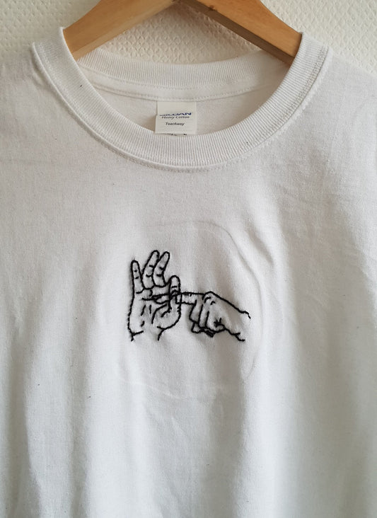 Hand Embroidered Hands Shirt - Spacy Shirts
