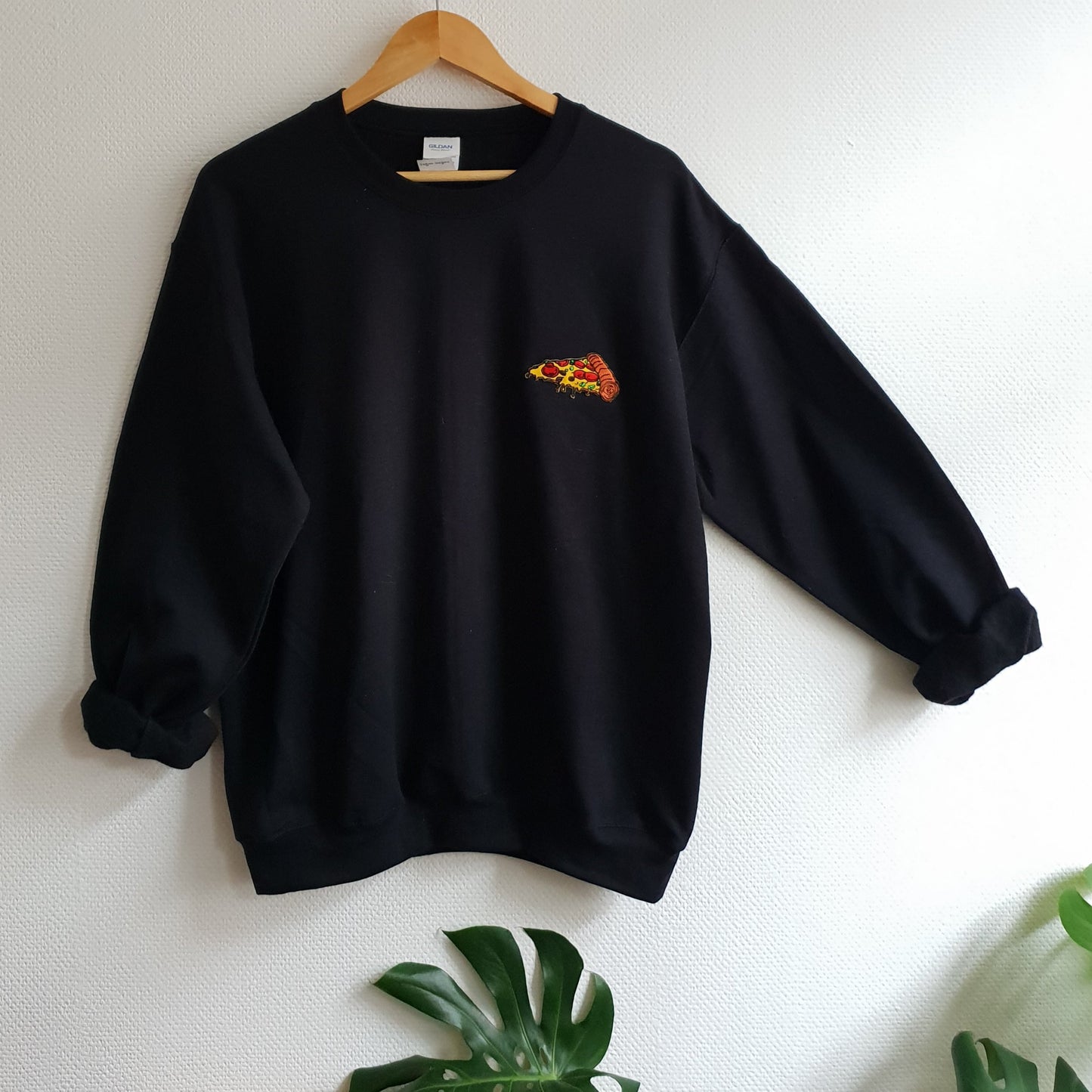 Cozy Pizza Patch Sweater -  Spacy Shirts
