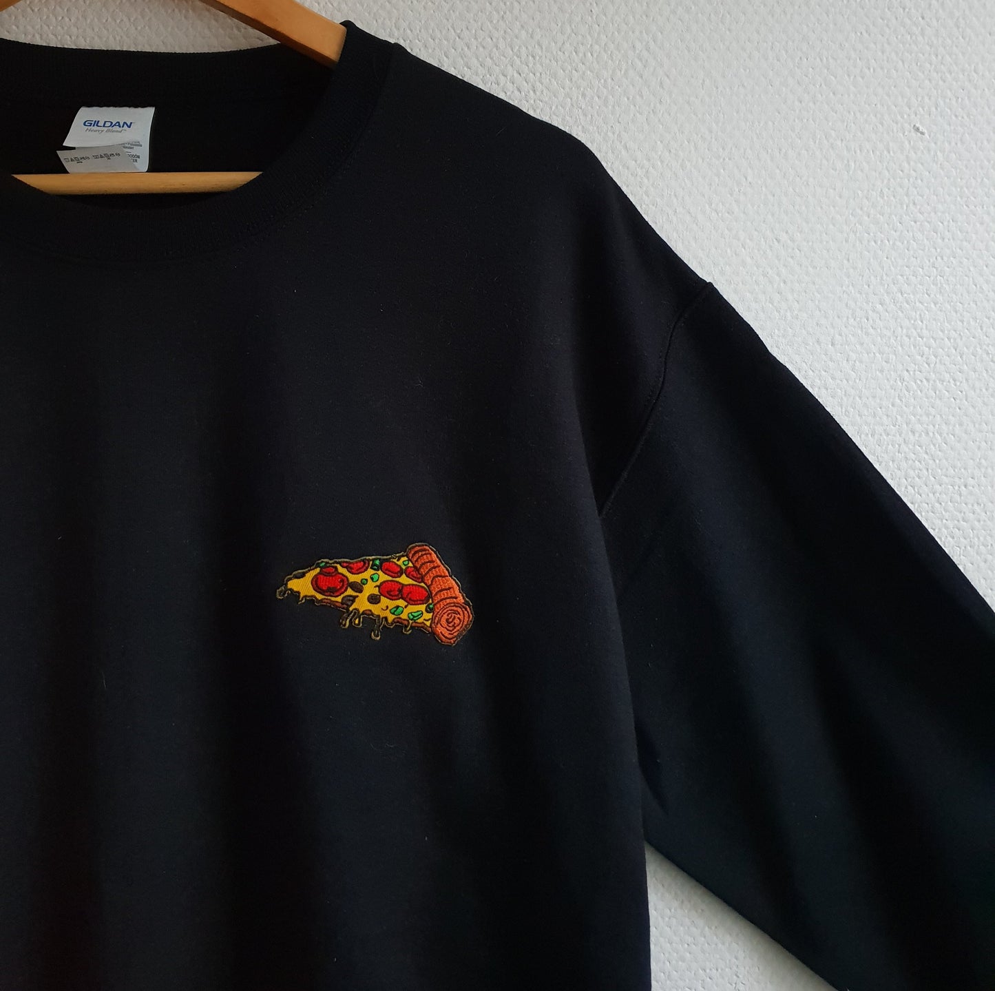 Cozy Pizza Patch Sweater -  Spacy Shirts