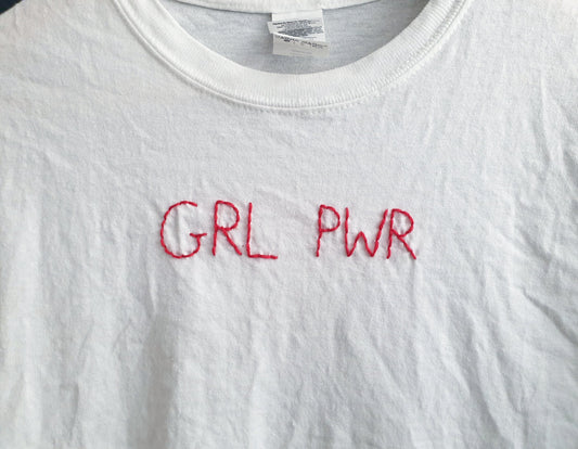Hand Embroidered Feminism Shirt -  Spacy Shirts
