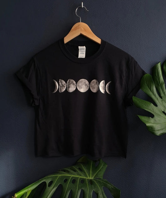 Moon Phases Crop Top - Spacy Shirts