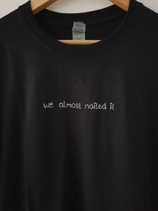 Hand Embroidered Text Shirt