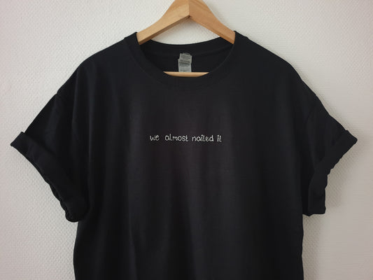 Hand Embroidered Text Shirt