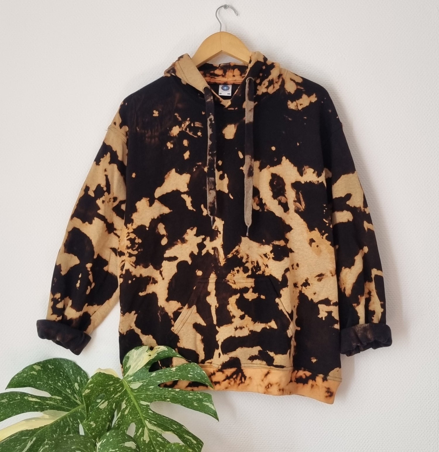 Hand Designed Bleach Galaxy Tie-Dye Hoodie