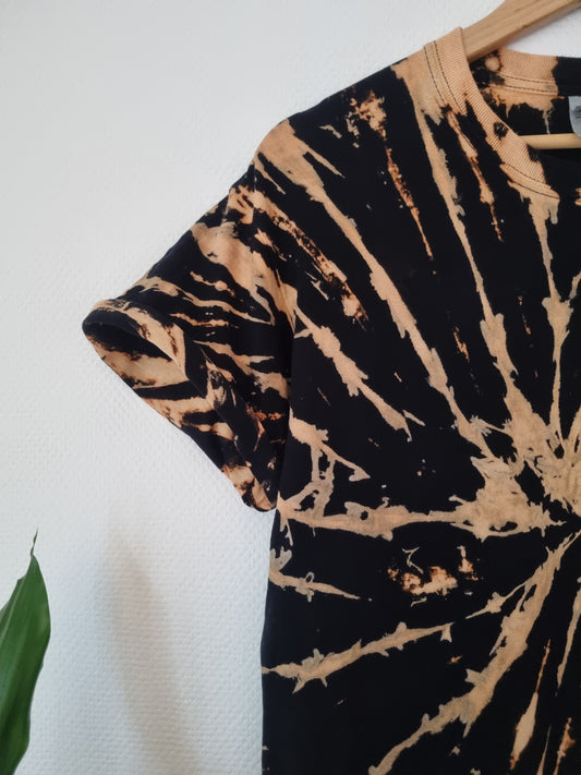 Hand Designed Bleach Spiral Tie-Dye Shirt