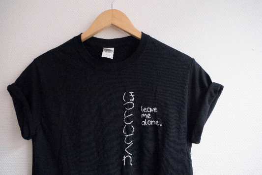 Hand Embroidered Leave me alone Shirt - Spacy Shirts