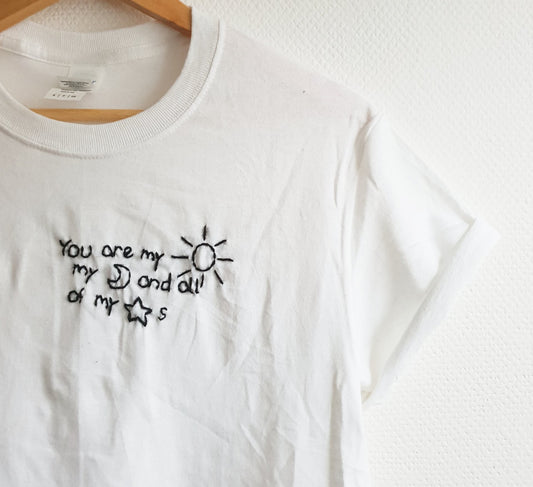 Hand Embroidered Sun, Moon, Stars Shirt - Spacy Shirts