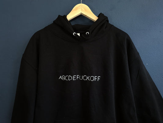 Hand Embroidered Fuck off Hoodie -  Spacy Shirts