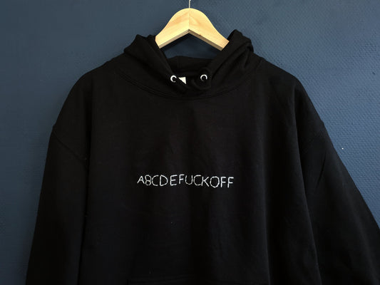 Hand Embroidered Fuck off Hoodie - Spacy Shirts