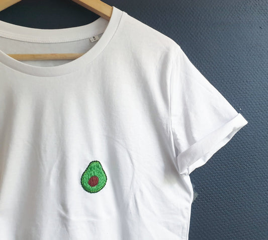 Hand Embroidered Avocado Shirt - Spacy Shirts
