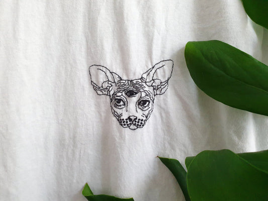 Hand Embroidered Magic Cat Shirt - Spacy Shirts