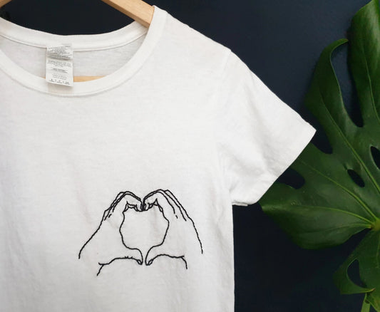 Hand Embroidered Heart Shirt - Spacy Shirts