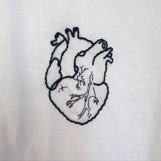 Hand Embroidered Anatomic Heart Shirt - Spacy Shirts