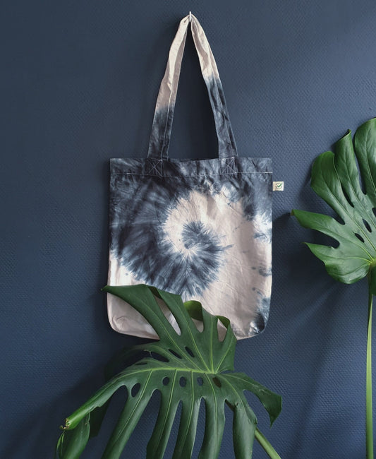 Dark Gray Tie-Dye Jute Bag - Spacy Shirts