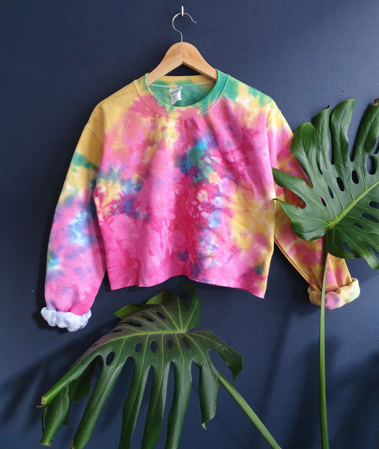 Hand Designed Pink Unicorn Tie-Dye Sweatshirt