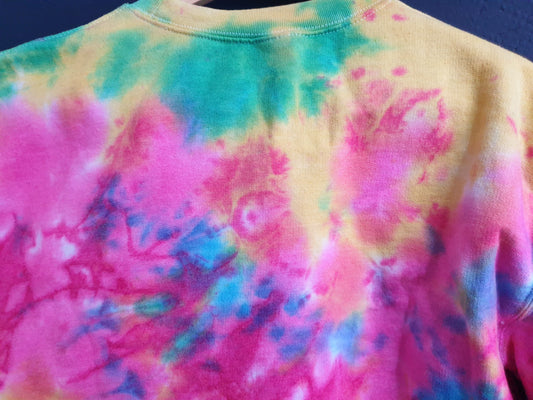 Hand Designed Pink Unicorn Tie-Dye Sweatshirt