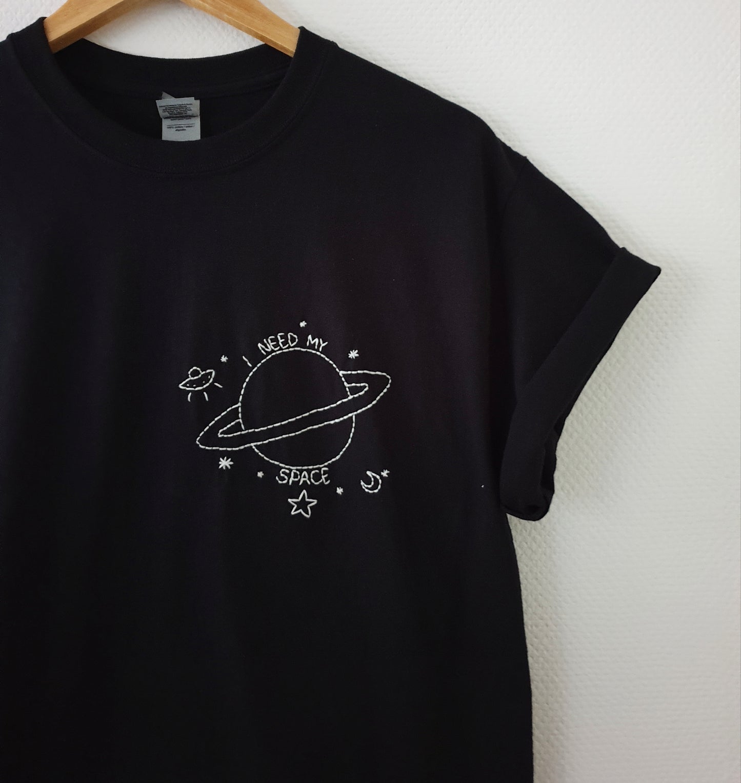 Hand Embroidered Space Shirt