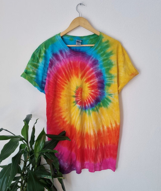 Hand Designed Rainbow Tie-Dye Shirt