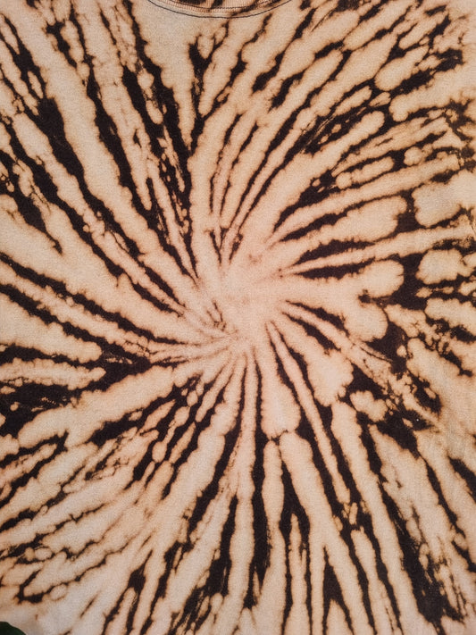 Hand Designed Light Bleach Spiral Tie-Dye Shirt