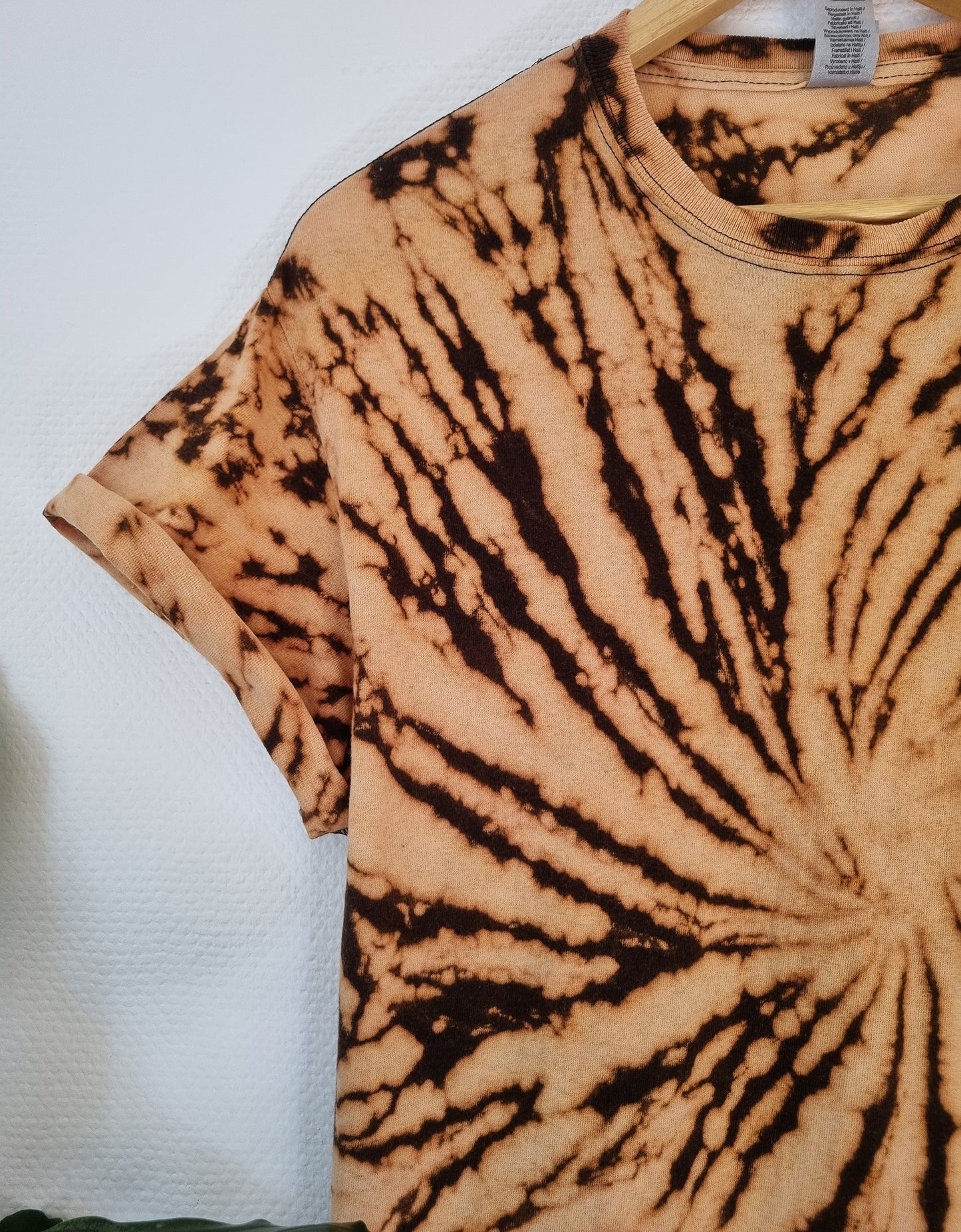 Hand Designed Light Bleach Spiral Tie-Dye Shirt