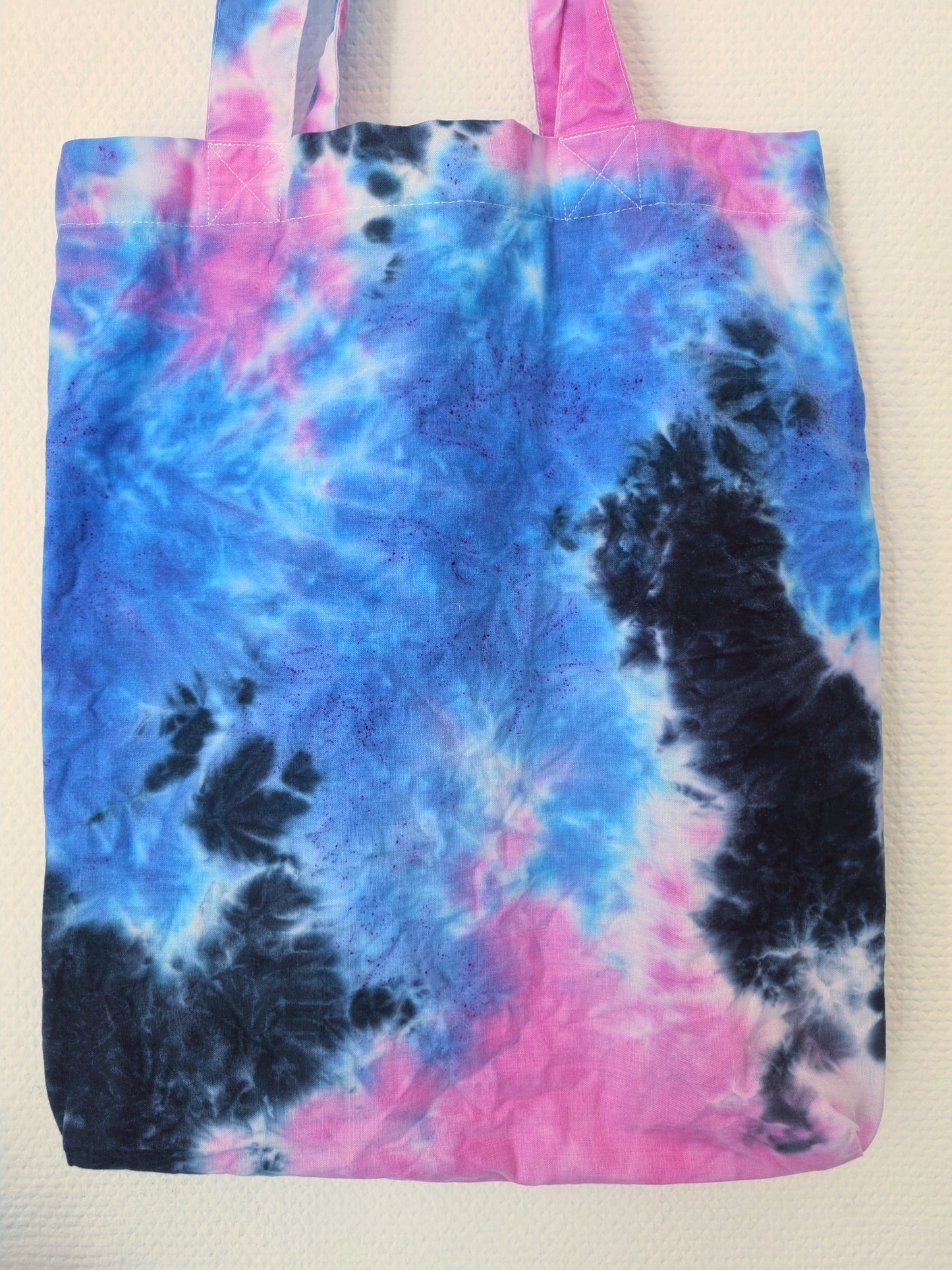 Organic Hand Designed Dark Galaxy Tie-Dye Tote Bag