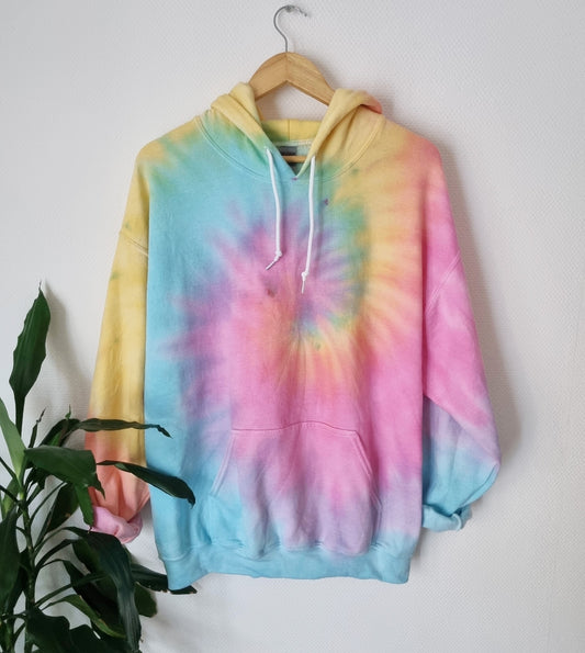 Hand Designed Pastel Tie-Dye Hoodie